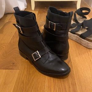 Ivanka trump black buckle boots